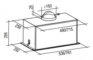  Backer ASTRO1500DCM 60 BL Backer Hota pentru bucatarie