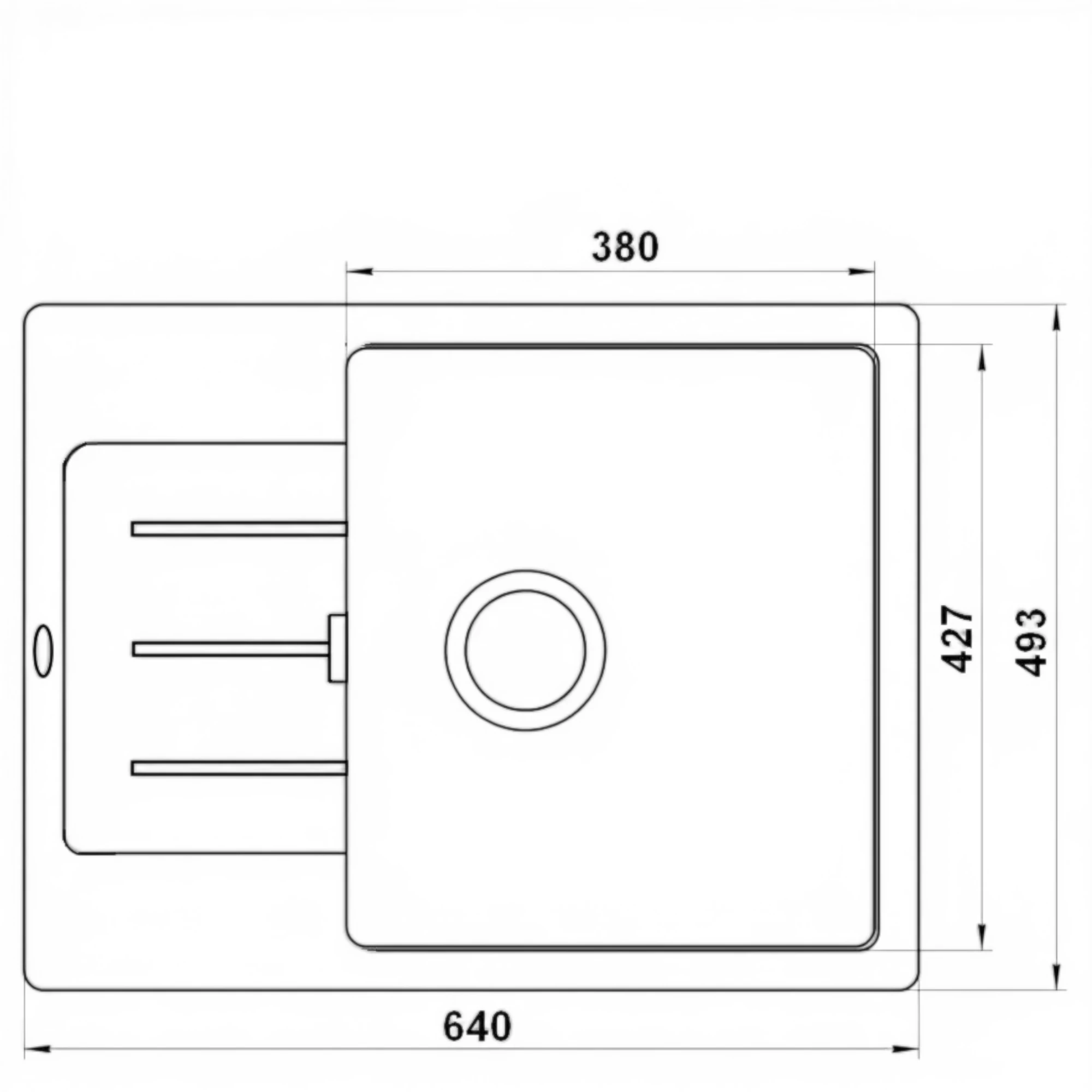 Tornado EVA 640*493 Black Кухонная мойка TORNADO Tornado EVA 640*493 Black Кухонная мойка TORNADO