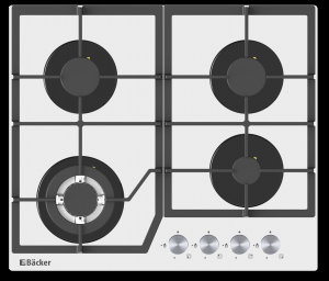  Backer RIKI 6004 Turbo WH GL Backer Встраиваемая варочная поверхность
