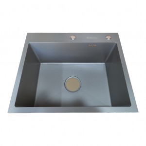  Backer Simple 550-450 TITAN GREY Backer PVD Chiuveta