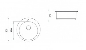  Tornado SOLEI D 500 Light gray Кухонная мойка TORNADO