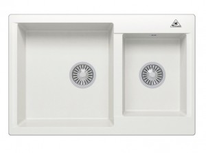  мойка из искусственного гранита Tornado GRANITE TWIN 77 ECO WH