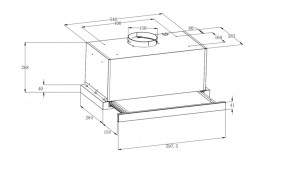  Backer MAURO60 1200 BL Led Backer Вытяжка